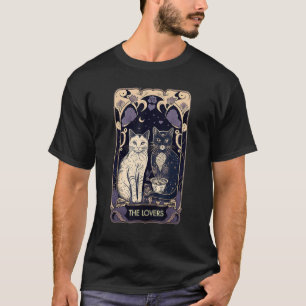 Cute Cat The Lovers Tarot Card Cat Tarot Card Grap T-Shirt