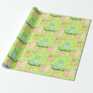 Cute Cat-Themed Wrapping Paper - Adorable and Colo