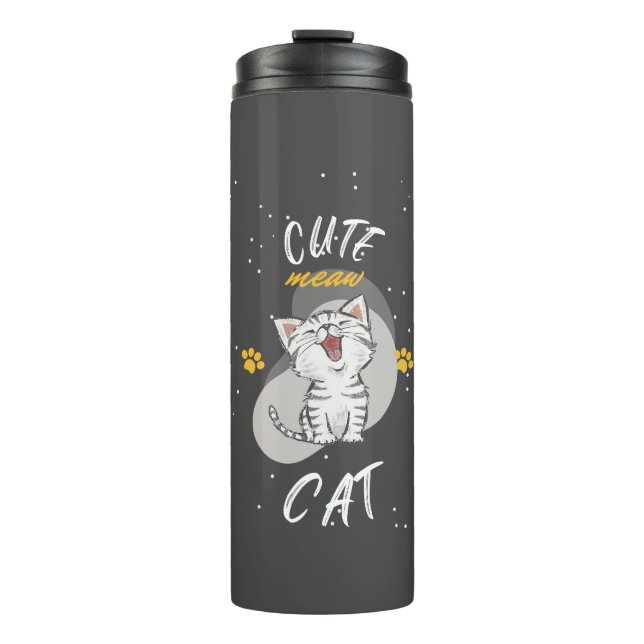CUTE CAT THERMAL TUMBLER (Front)