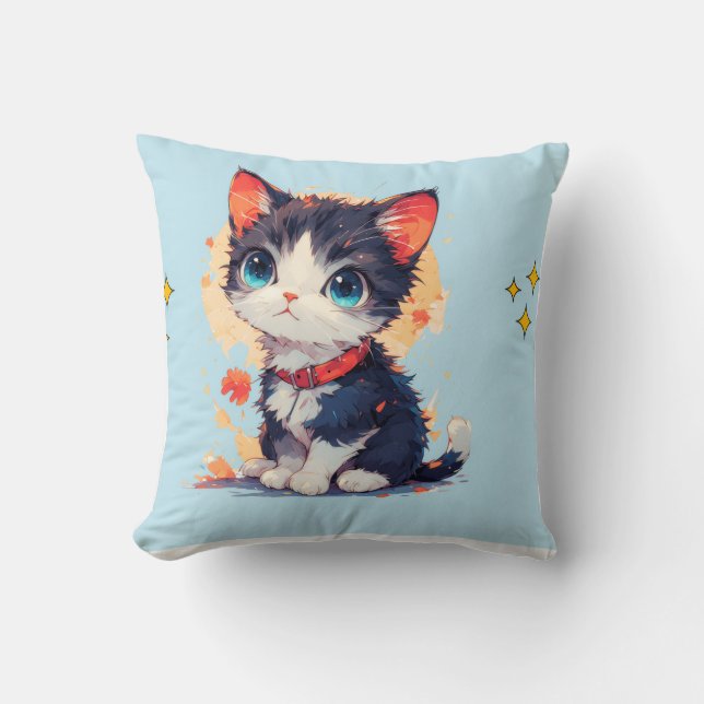 cute cat throw pilow  cushion (Front)