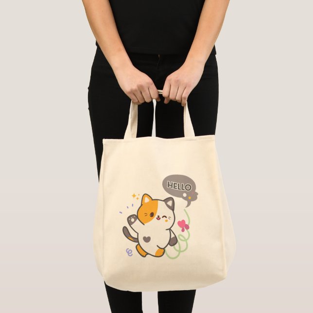 CUTE CAT TOTE BAG (Front (Product))