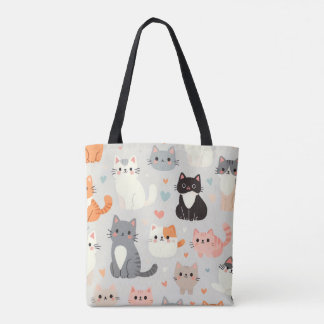 cute cat tote bag
