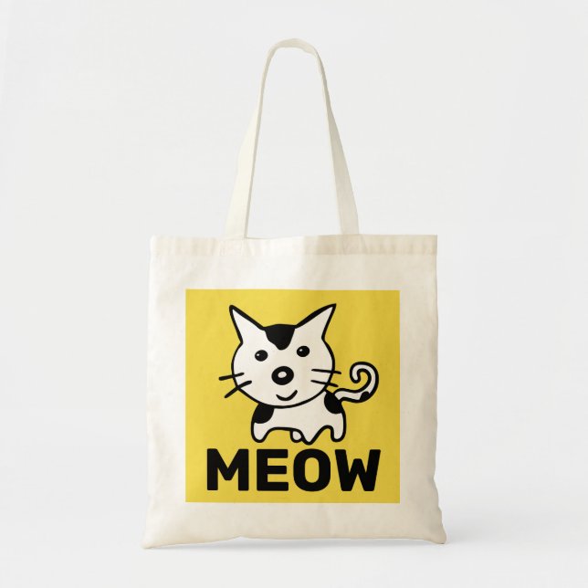 CUTE CAT TOTE MEOW (PURSE) BAG (Front)