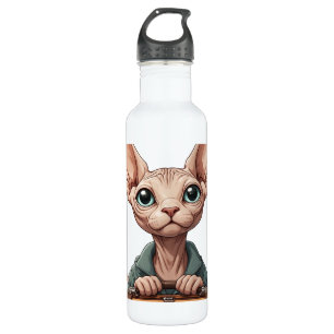 Cute Cat Traveler – Gift for Cat Lovers 710 Ml Water Bottle