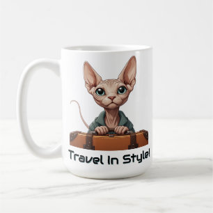 Cute Cat Traveller – Gift for Cat Lovers Coffee Mug