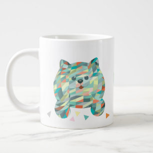 Cute Cat Triangular Vintage Large Coffee Mug