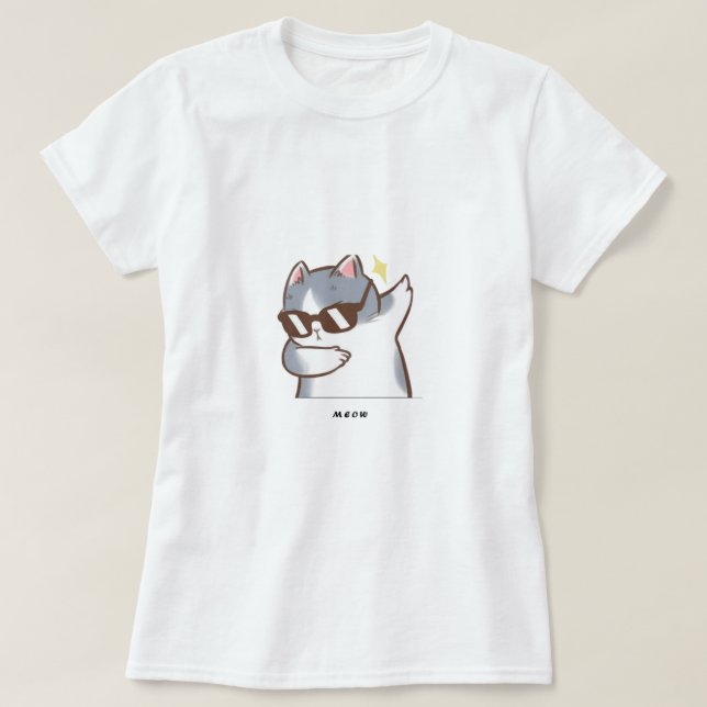 cute cat tshirt (Design Front)