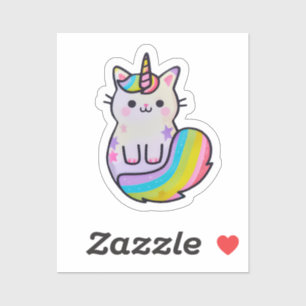 Cute cat unicorn rainbow