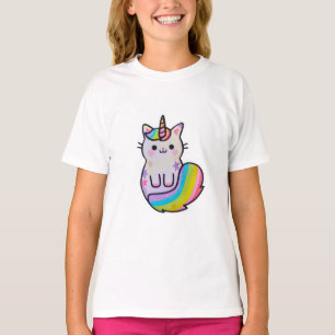 Cute cat unicorn rainbow T-Shirt
