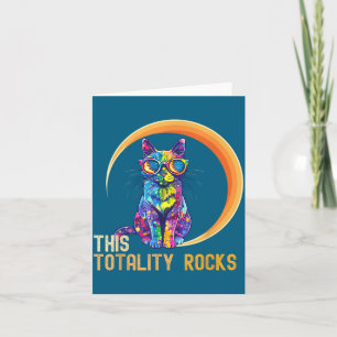 Cute Cat Usa Solar Eclipse Totality Card