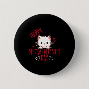 Cute cat valentine's day love for girls kitty quot 6 cm round badge