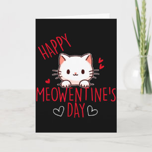 Cute cat valentine's day love for girls kitty quot card