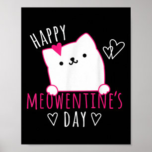 Cute Cat Valentines Day Shirt For Girls Kitty Quot Poster
