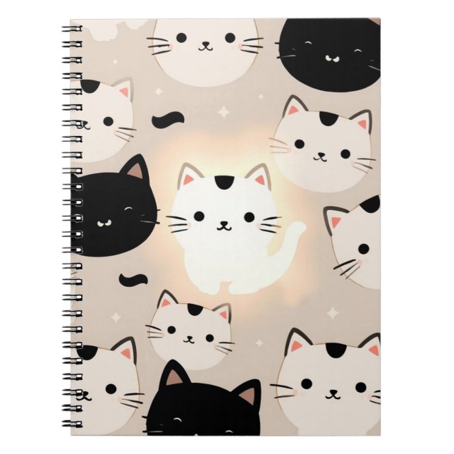 Cute Cat Vibes Notebook (Front)