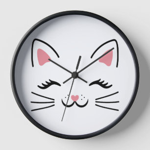 Cute Cat Wall Clock