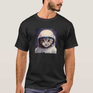 Cute Cat Wearing an Astronaut Helmet for Cat & Fel T-Shirt