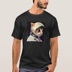 Cute Cat Wearing an Astronaut Helmet for Cat & Fel T-Shirt
