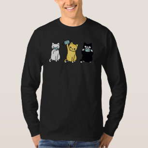 Cute Cat Wearing Face Mask Cute Adorable Kitten T-Shirt