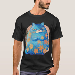 cute cat with a blue eyes	 T-Shirt