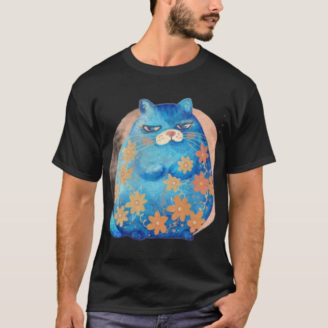 cute cat with a blue eyes	 T-Shirt (Front)
