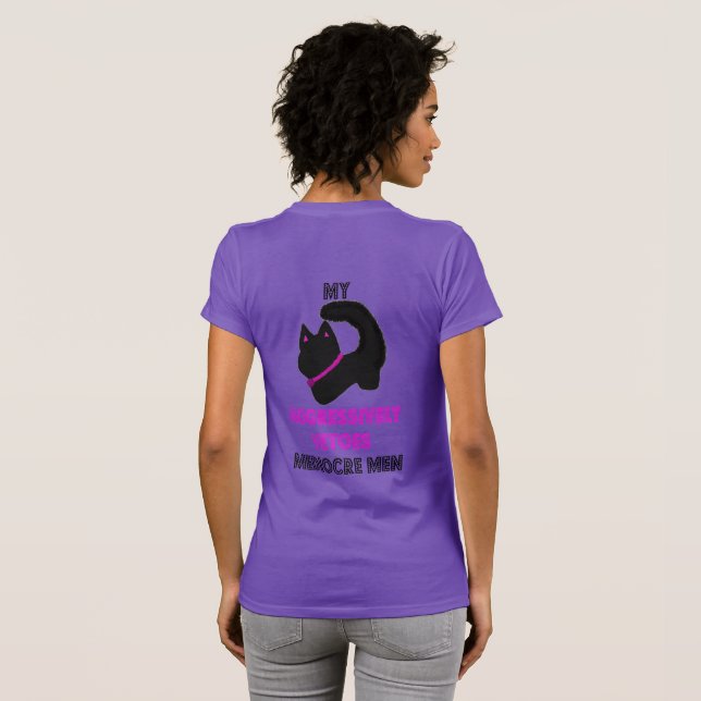 Cute cat with attitude T-Shirt (Back Full)
