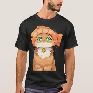Cute Cat with Fish Hat T-Shirt