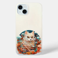 Cute Cat with flowers Paper Cutout