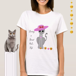 Cute Cat with Hat T-Shirt
