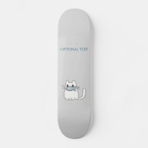 Cute Cat with Prize Fish Skateboard