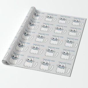 Cute Cat with Prize Fish Wrapping Paper