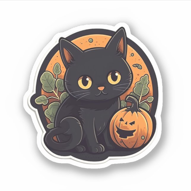 Cute Cat with Pumpkin (Front)