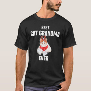 Cute Cat with Reindeer Costume Best Cat Grandma Ev T-Shirt