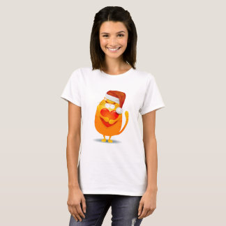 Cute cat with Santa's hat T-Shirt