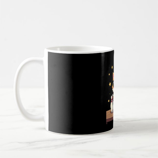 Cute Cat With Sunglasses Cat Playing Bowling For m Coffee Mug (Left)