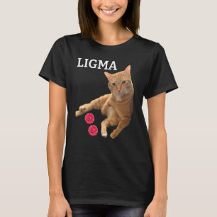 Cute Cat with toys Ligma joke T-Shirt