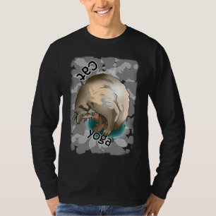 Cute Cat Yoga Neck Stretch T-Shirt
