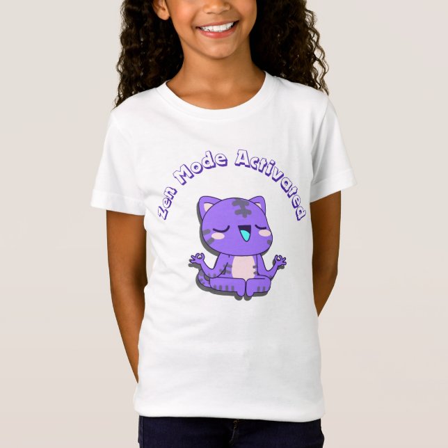 cute cat,zen mode,zen cat T-Shirt (Front)