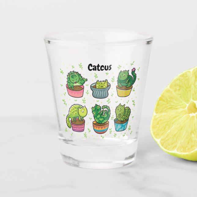 Cute Catcus Shot Glass (Front)