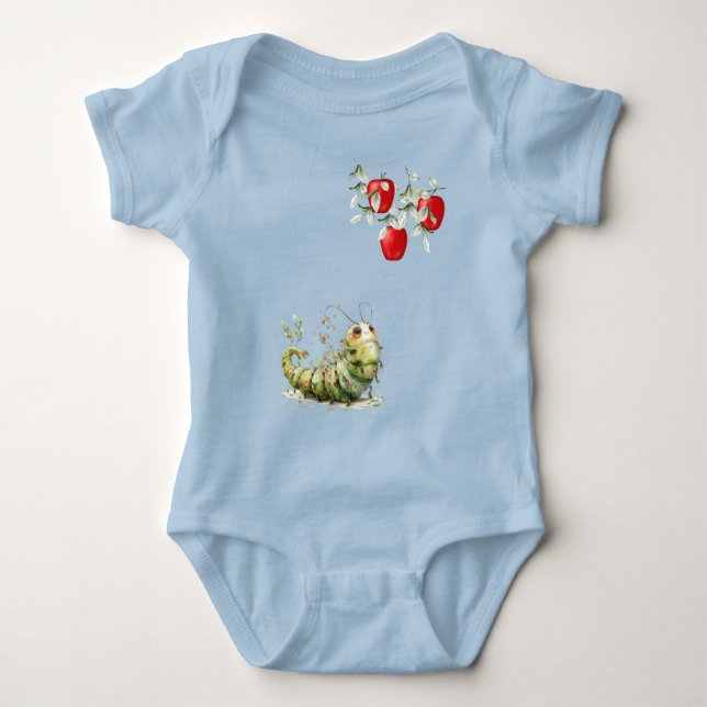 Cute Caterpillar Baby Bodysuit (Front)