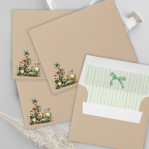 Cute Caterpillar Garden Baby Shower Enclosure Envelope