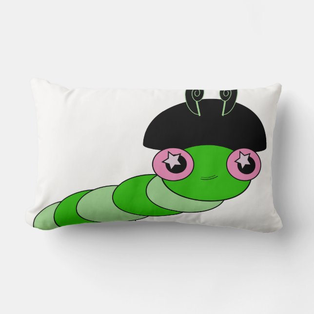 Cute Caterpillar Lumbar Cushion (Front)