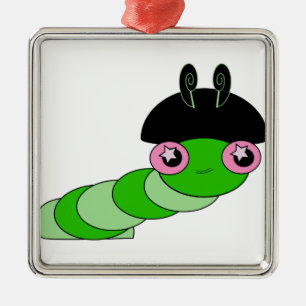 Cute Caterpillar Metal Tree Decoration