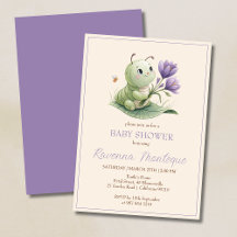 Cute Caterpillar Personalised Name Baby Shower