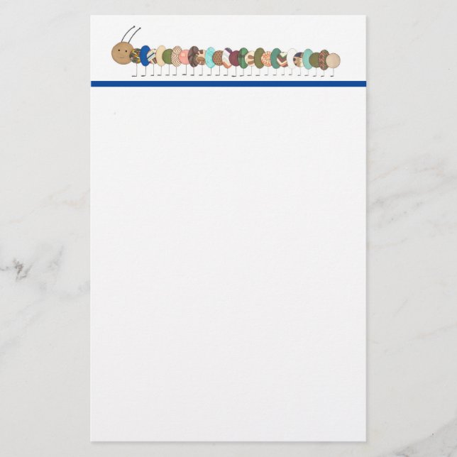 Cute Caterpillar Stationery - Personalise It! (Front)