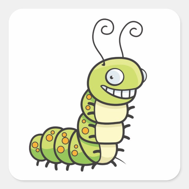 Cute Caterpillar Sticker (Front)