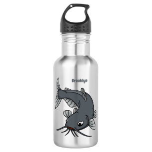 Cute catfish cartoon illustration 532 ml water bottle