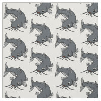 Cute catfish cartoon illustration