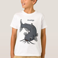 Cute catfish cartoon illustration