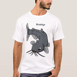 Cute catfish cartoon illustration  T-Shirt