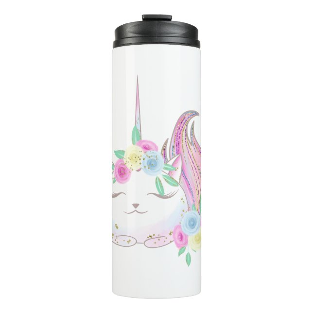 Cute Caticorn Thermal Tumbler (Front)